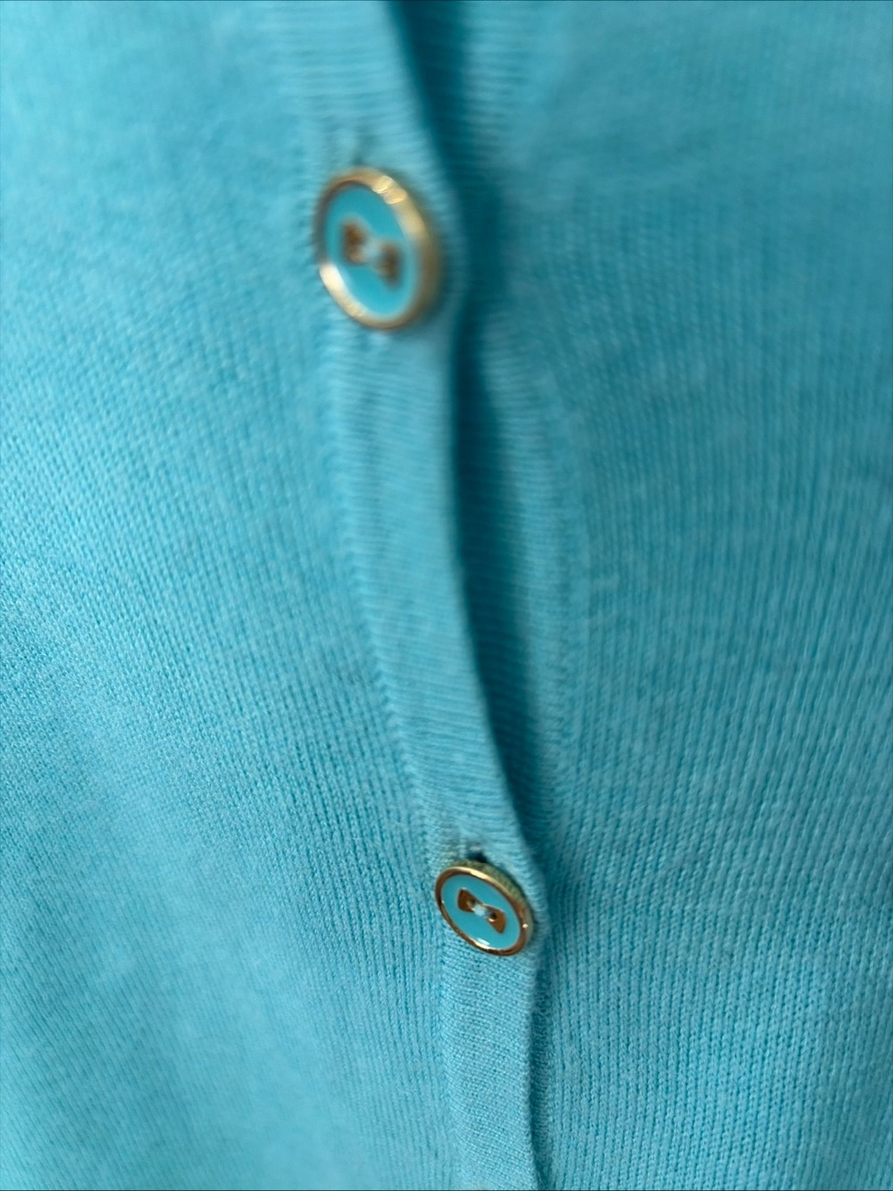 Lilly Pulitzer Turquoise Button-Up Cardigan-Cropped - Picture 3 of 10